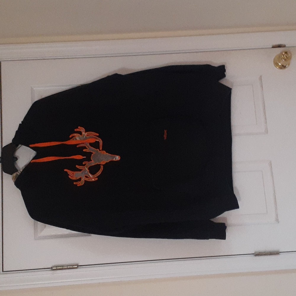 Black and orange hoodie